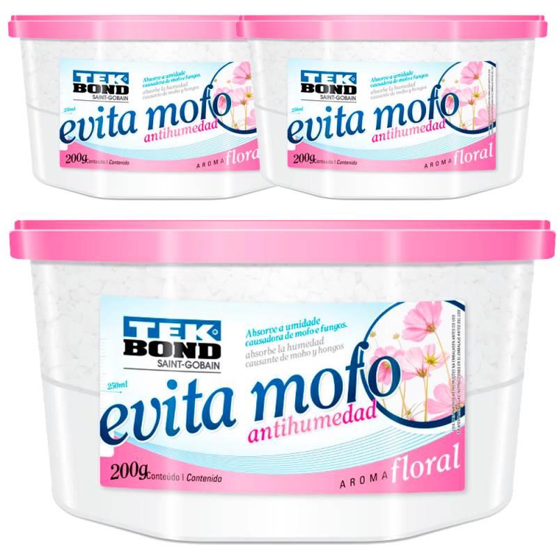 Evita Mofo Floral 200 GR Kit com 3 Unidades TEKBOND