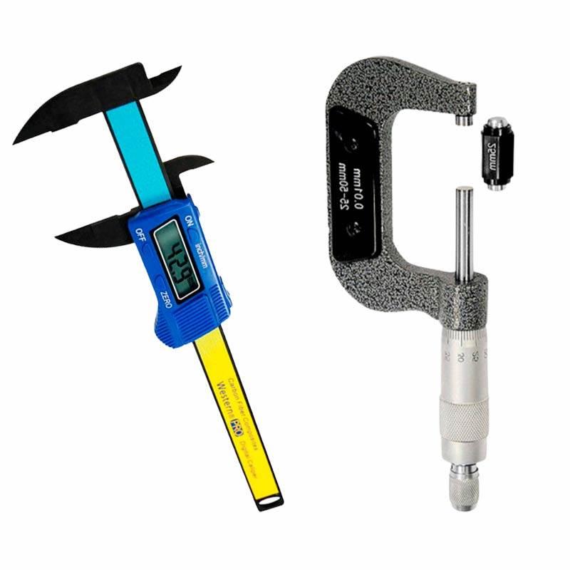 Kit Paquímetro Digital 6 Pol DC-6 WESTERN + Micrômetro Externo Analógico de 25 a 50MM MTX