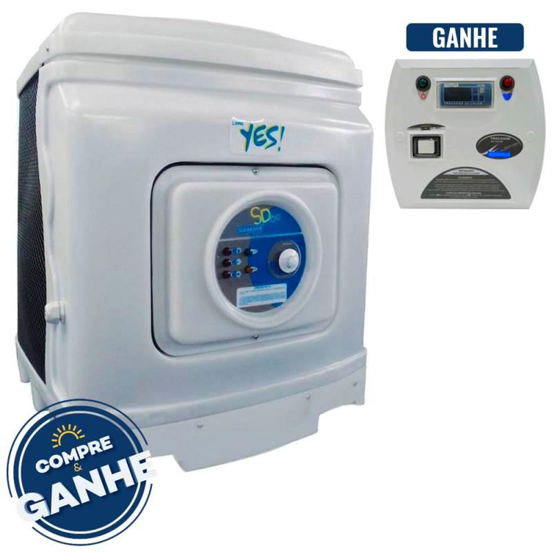Aquecedor Trocador Calor SD-130 Yes Titânio 220V Trif Painel Digital Piscinas até 122000L SODRAMAR