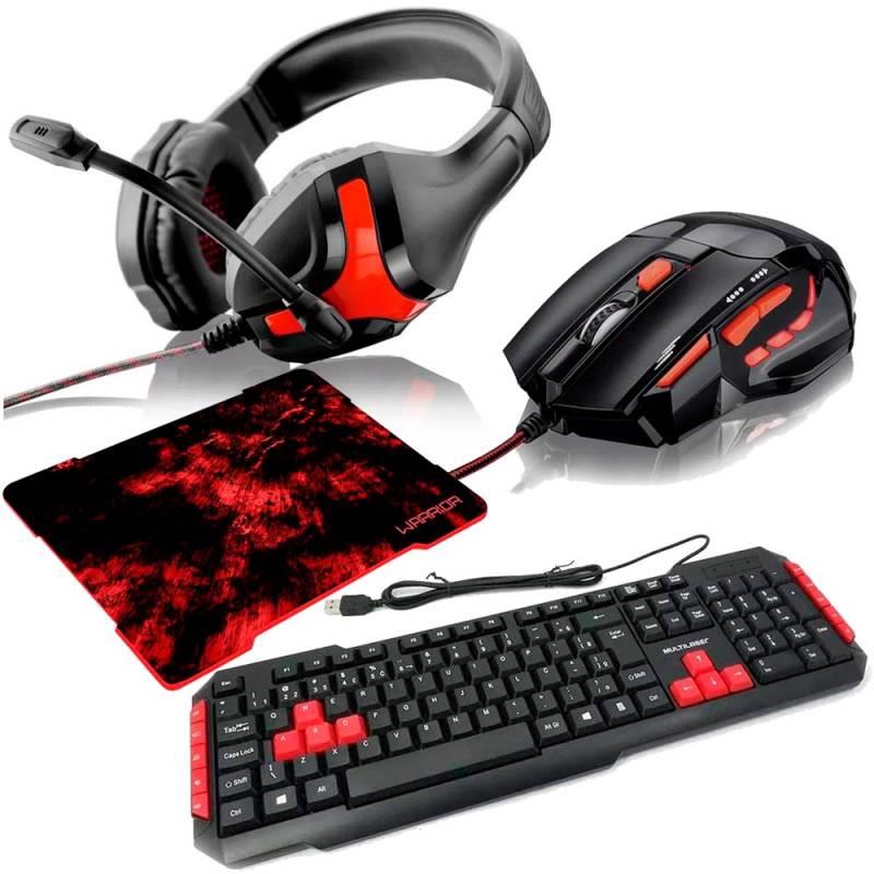 Kit Gamer com Teclado. Fone Hadset. Mouse e Mousepad MULTILASER