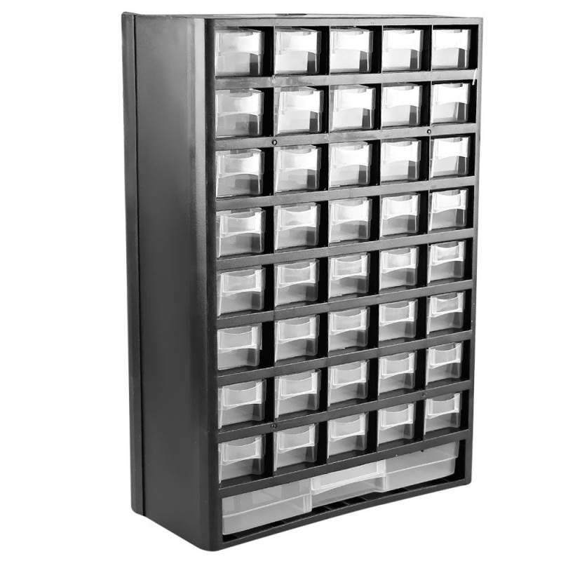 Organizador Multiuso Plástico 12 POL c/ 41 Gavetas MJ2047 BLACK JACK