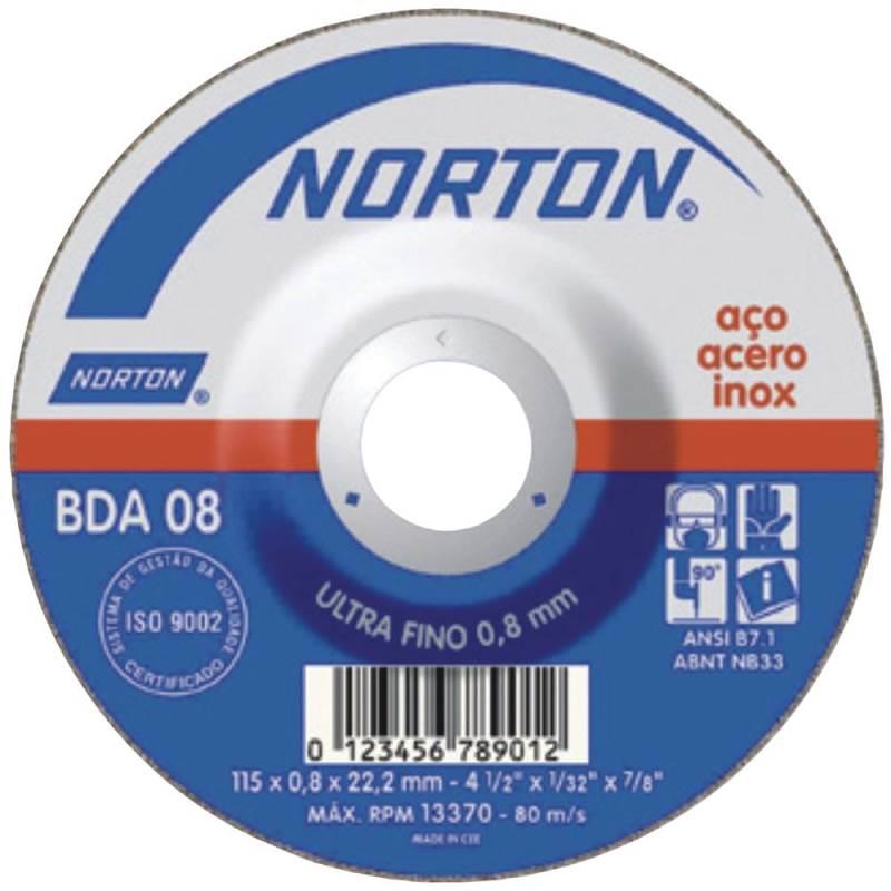 Disco de Corte Inox 4.1/2 x 0.8 MM com Furo de 7/8 NORTON