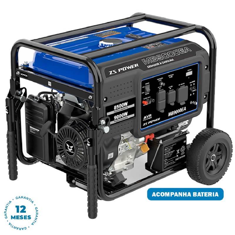 Gerador à Gasolina Trifásico 11.25KVA | 9000kW c/ Bateria Partida Elétrica MB9003EA ZS POWER