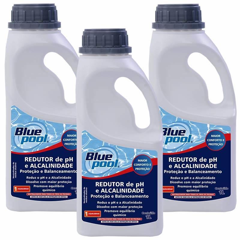 Redutor de PH e Alcalinidade Total para Piscinas Kit com 3 Litros 251520B Bluepool by FLUIDRA