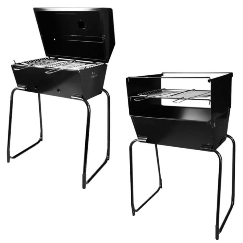Combo Churrasqueira Desmontável à Bafo CHU04 + Churrasqueira Desmontável Aberta CHU01 FERCAR