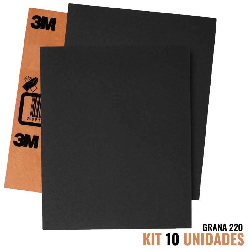 Lixa Pano Metal para Ferro Grana 220 Kit 10 Unidades HC000602066 3M