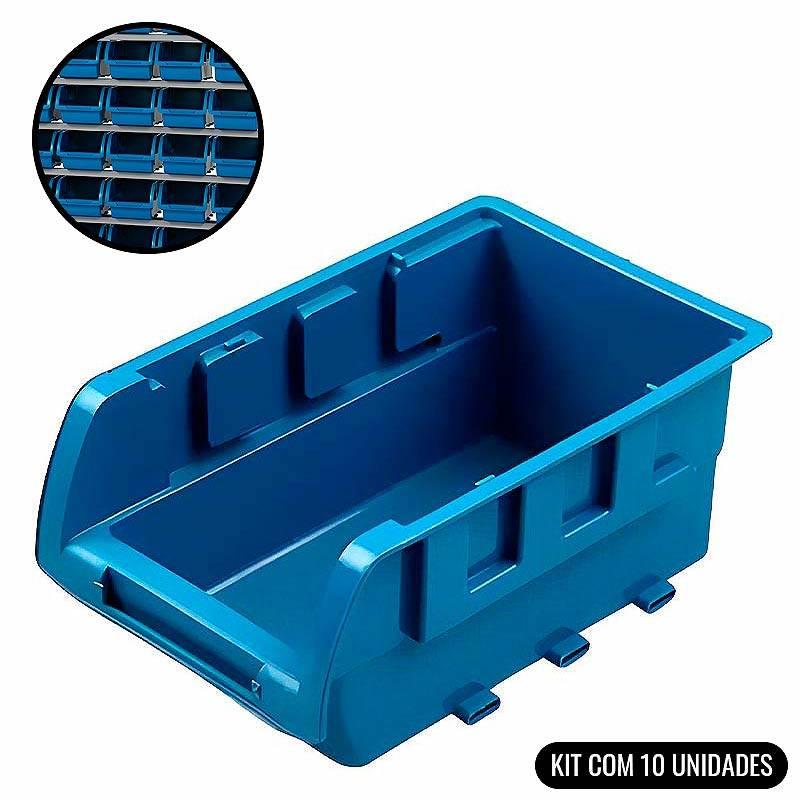 Caixa Plástica N°5 Azul Porta Componentes Prática Kit Com 10 Peças 5A MARCON
