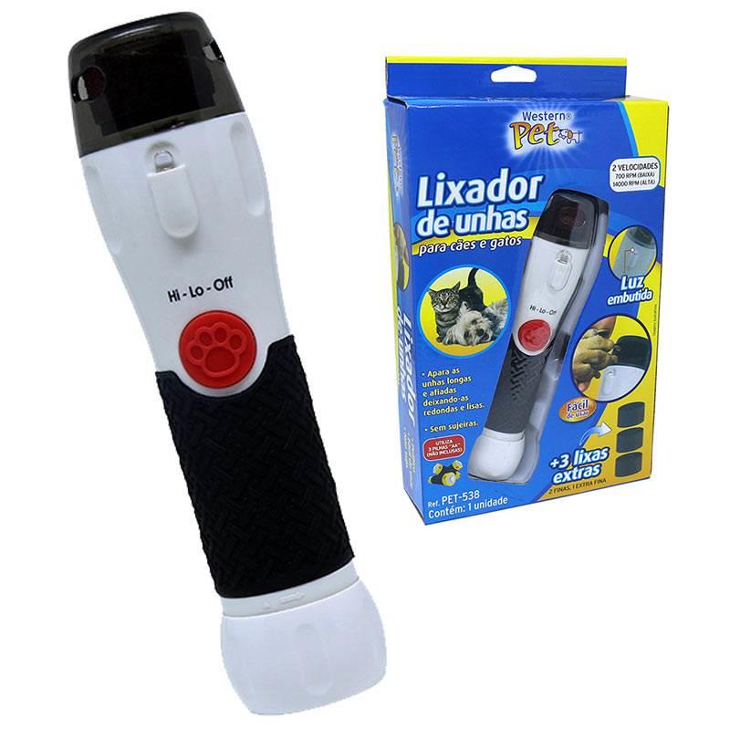 Lixador Aparador de Unha Elétrico para Pet com 3 Lixas PET-538 WESTERN