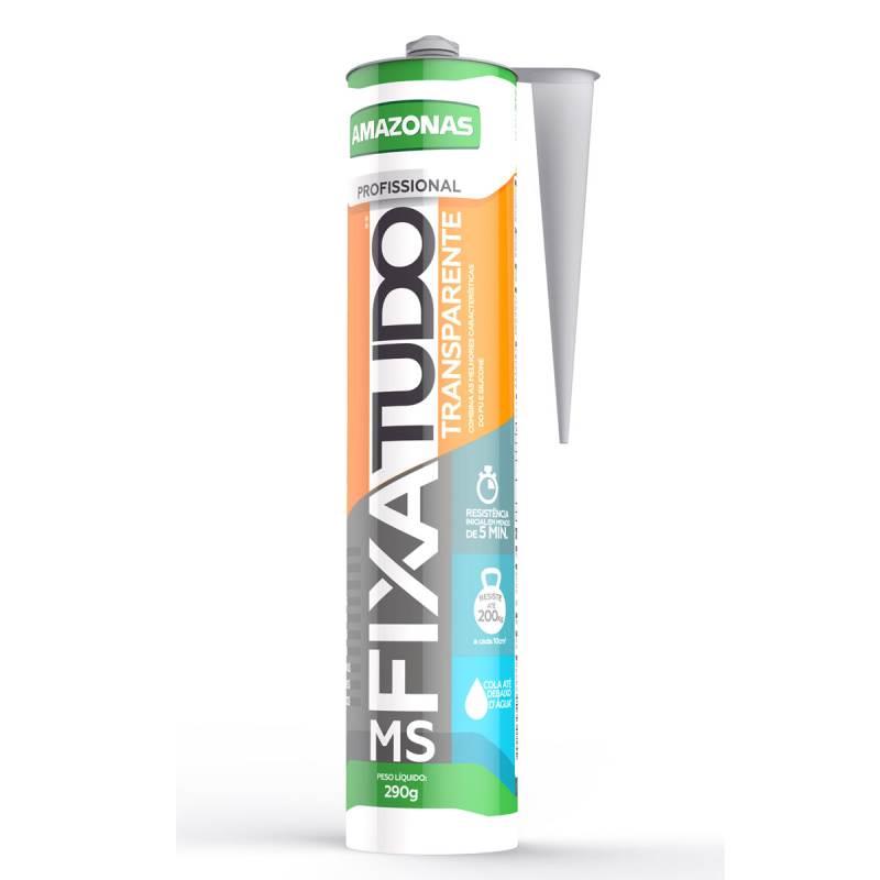 Silicone FIXA TUDO Transparente Tubo 290 GR AMAZONAS
