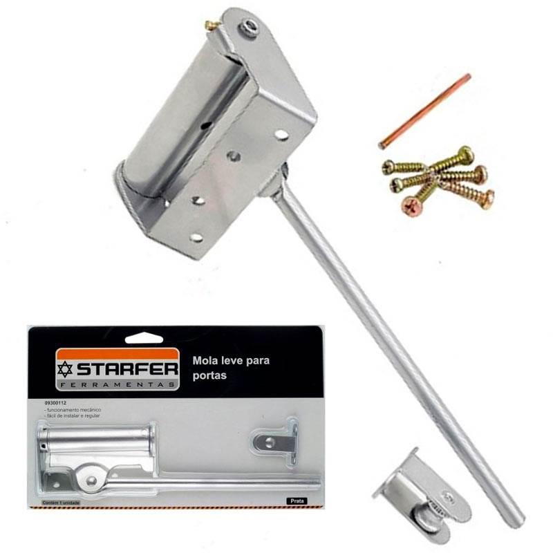 Mola Aérea Automática para Porta Leve até 30 KG Prata STARFER