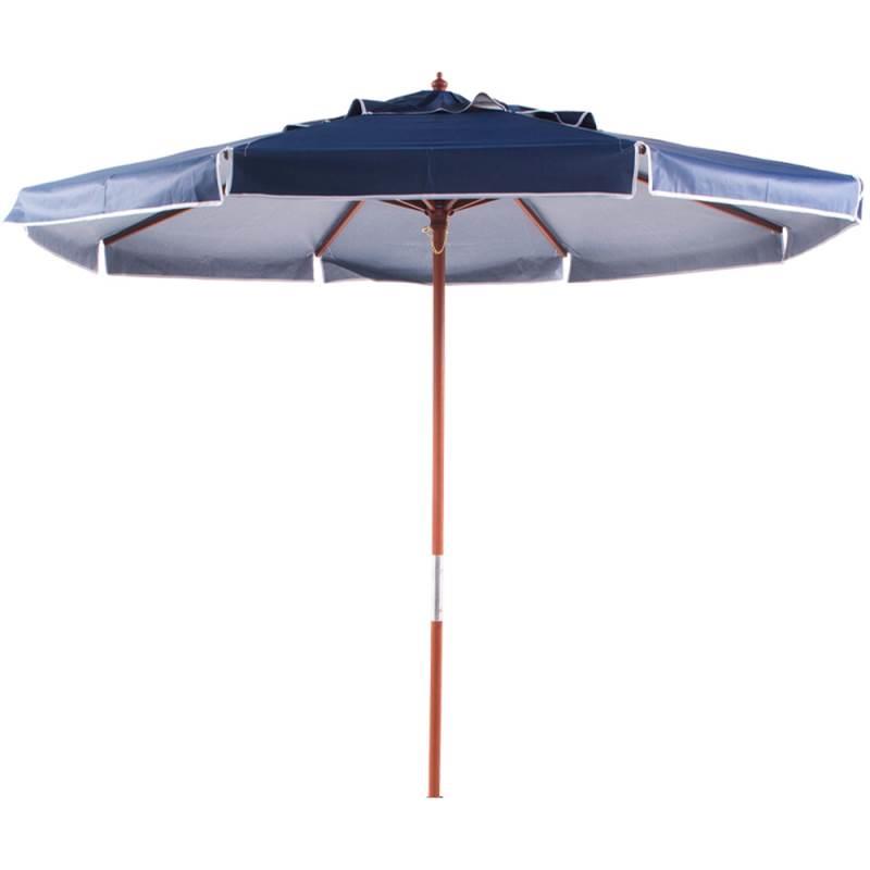 Ombrellone 2.4 Metros Diâmetro Azul Marinho Cabo Madeira Bagum BEL