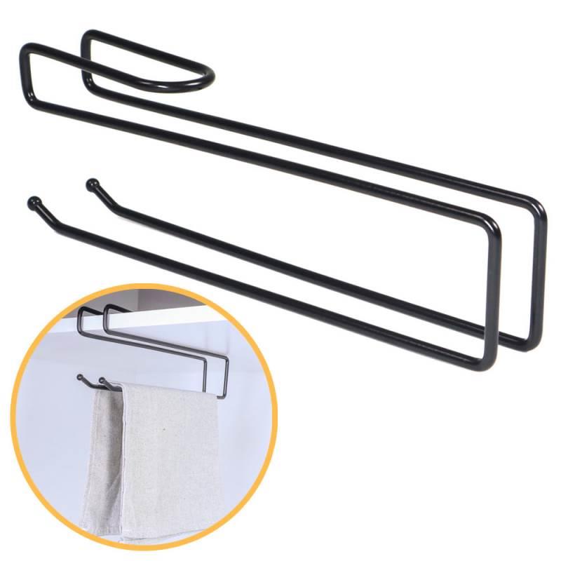 Suporte Organizador Multiuso Suspenso Viena p/ Toalhas. Taças. Papel Preto 991307 BEL