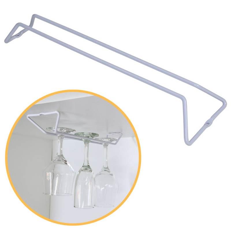 Suporte Organizador Porta Taças Fixo Viena Branco 991401 BEL