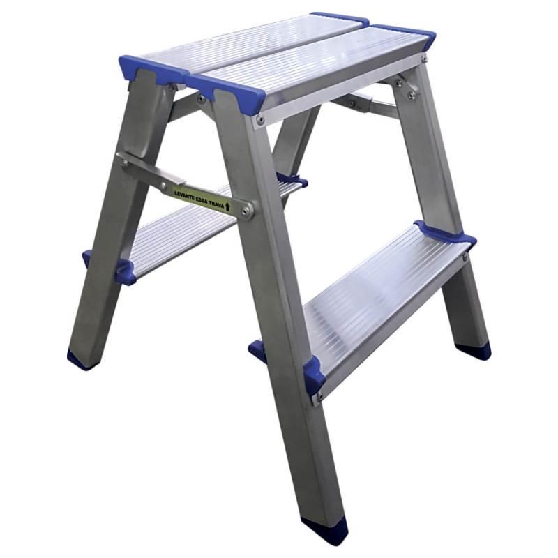 Escada Banqueta de Alumínio 2 Degraus BBA1 ALUSTEP