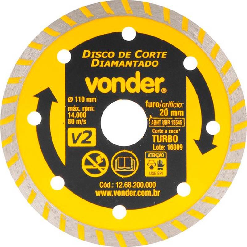 Disco Diamantado 4.3/8 Pol p/ Mármore e Granito V2 VONDER