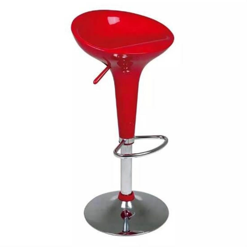 Banqueta Lótus com Base Giratória e Ajuste de Altura Vermelho Cereja MOR