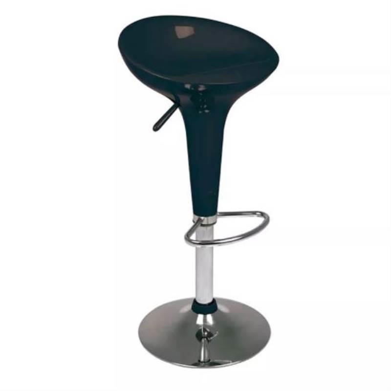 Banqueta Lótus Base Giratória e Ajuste de Altura Cor Preta MOR