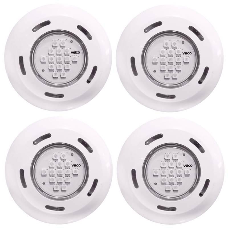 Kit 4 Refletores LED RGB para Piscina 3.2W FLUIDRA