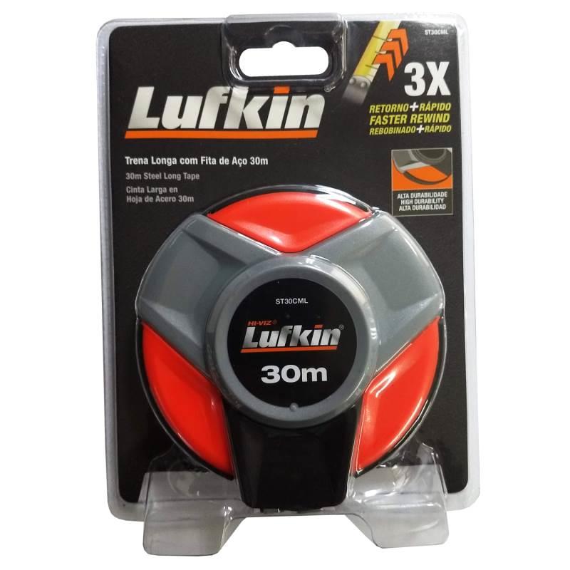 Trena Longa 30 Metros Fita de Aço sem Trava ST30CML LUFKIN