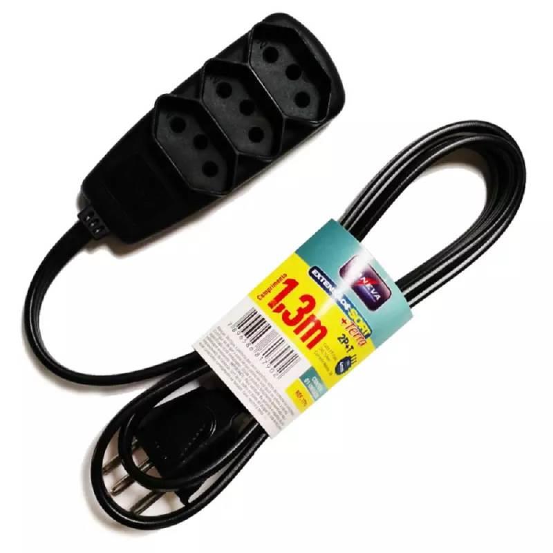 Extensão Elétrica 1.3 Metros 3 Pontos Cabo PP 0.75 MM DN 1790 DANEVA