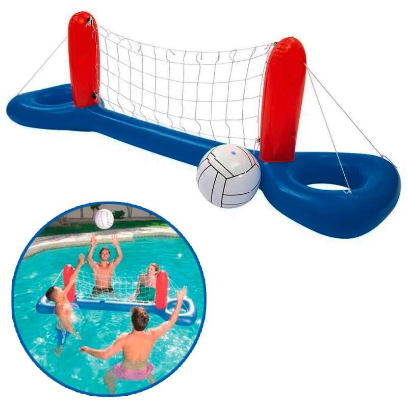 Vôlei Inflável Play Center para Piscina Kit com Bola e Rede MOR