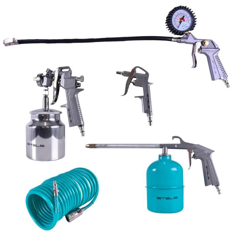 Kit Multiuso de Acessórios Pneumáticos para Compressor com 5 Peças 5730255 STELS