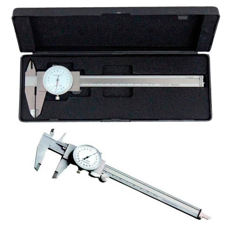 Paquímetro de Aço 6 POL 150 MM com Relógio e Estojo 5LQ EDA