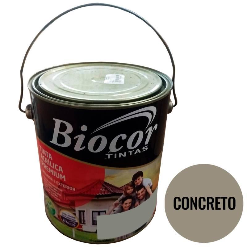 Tinta Acrílica Premium Parede e Piso Concreto Lata 3.6L BIOCOR