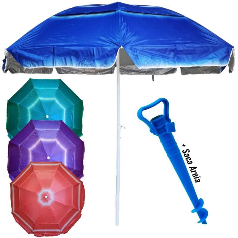 Guarda Sol 2.4 Metros Diâmetro Z901 Cores Variadas PORTWAY + Saca Areia