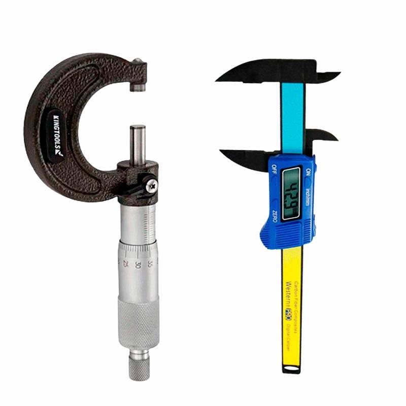 Kit Paquímetro Digital 6 Pol Profissional DC-6 WESTERN + Micrômetro Externo de 0 a 25MM KINGTOOLS