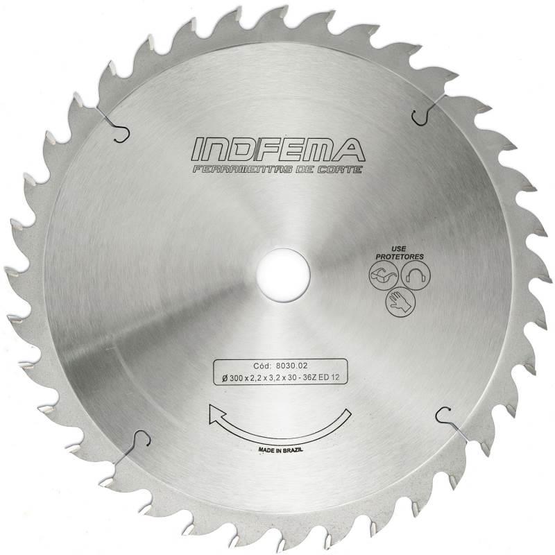 Disco de Serra Circular de Widea HW 12 POL 300 MM 36 Dentes 8030.02 INDFEMA