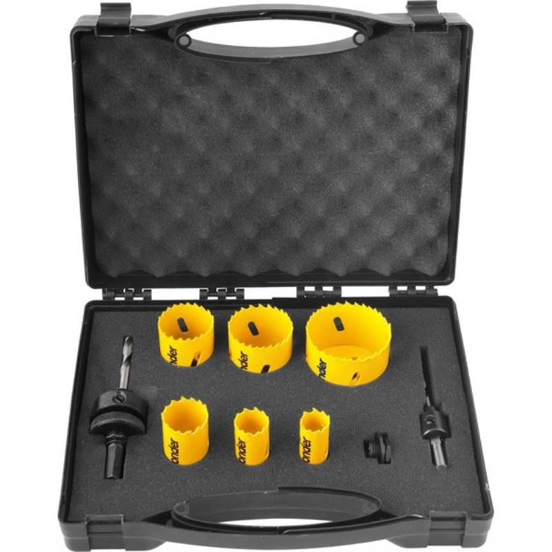 Jogo de Serras Copo Bimetal em Aço Rápido com 9 Peças SCV 200 VONDER