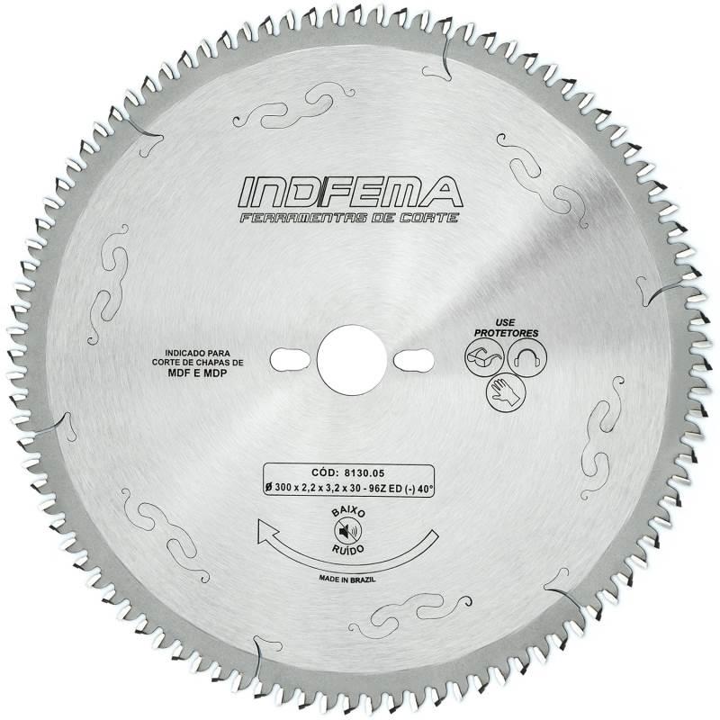 Disco de Serra Circular de Widea HW 12 POL 300 MM 96 Dentes Baixo Ruído Tipo ED 40° 8130.05 INDFEMA