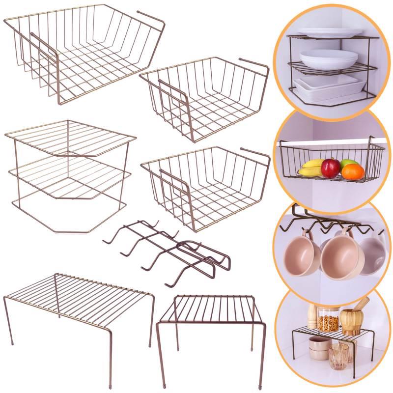 Kit Organizador para Armário com 7 Peças Viena Lavanda | 01 BEL