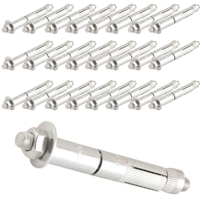 Chumbador com Prisioneiro e Prolongador 1/4 POL x 90 MM com 25 Peças VONDER