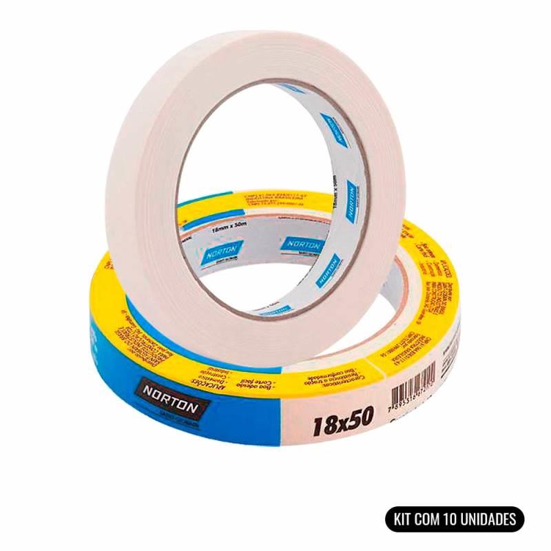 Fita Crepe 18MM x 50M Kit Com 10 Unidades 5539544867 NORTON