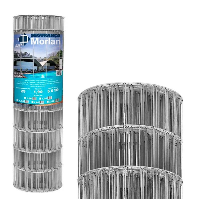 Tela Alambrado de Segurança 10 x 5M e Fio 1.90 x 1.00M ZN3 2713 MORLAN