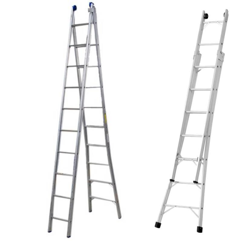 Escada de Alumínio Extensiva 10 Degraus 3.17 x 5.52 Metros P010 ALUSTEP