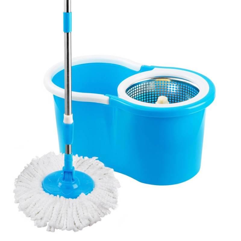 Balde Spin 360 Inox com Esfregão e 2 Refis Perfect MOP Urban PITA