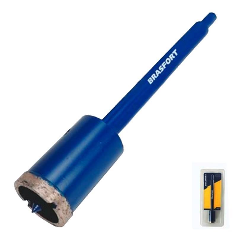 Serra Copo Diamantada 30 MM com Haste 7934 BRASFORT