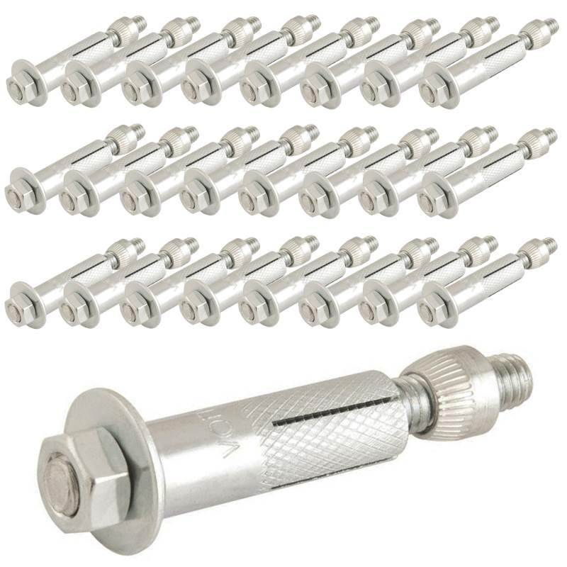 Chumbador com Prisioneiro 3/8 POL x 80 MM com 25 Peças VONDER