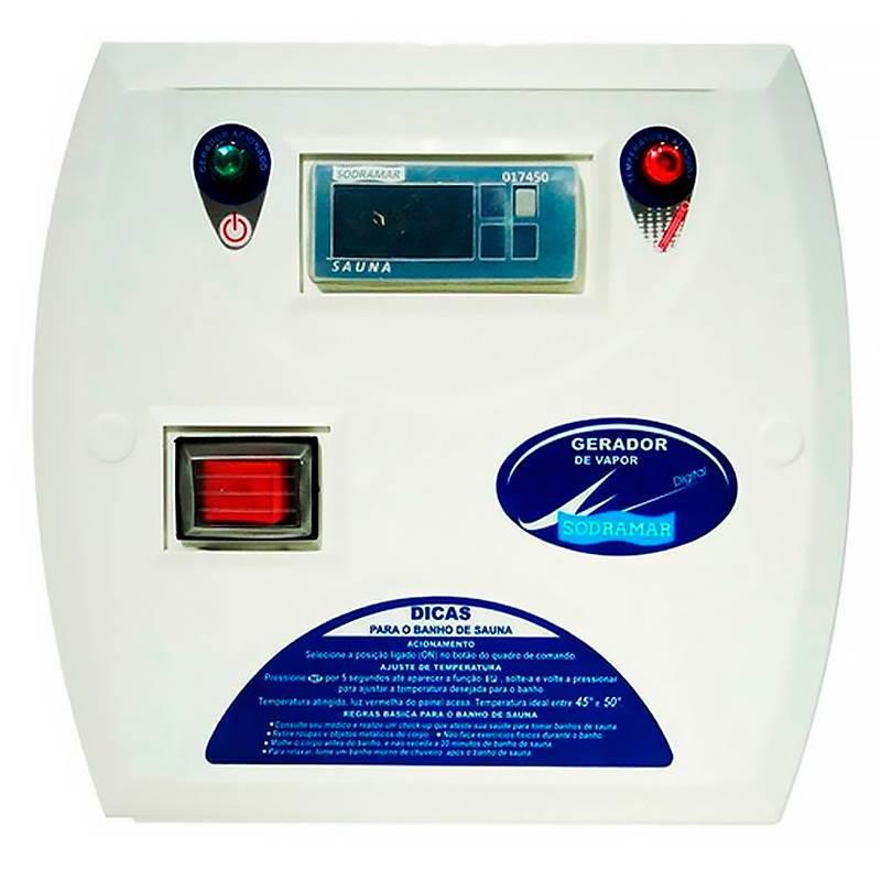 Comando Digital com Termostato para Sauna Universal Steam Inox 018308 SODRAMAR