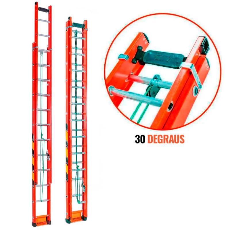 Escada de Fibra de Vidro 30 Degraus 6.60 X 12.00M EF6.6 FIBERMAX