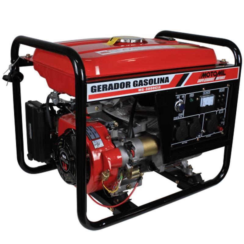Gerador de Energia à Gasolina 3.0 KVA 4 Tempos BIVOLT MG3000CL MOTOMIL