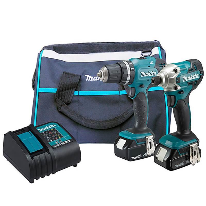 Kit Combo 18V Parafusadeira Furadeira DHP453 + Parafusadeira Impacto DTD156 Bivolt DLX2336SYX MAKITA