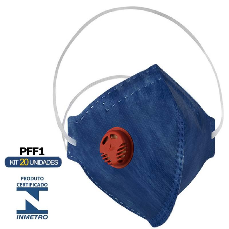 Máscara Respirador P-1 PFF1 com Válvula WPS1127 Kit 20 Unidades DELTA PLUS
