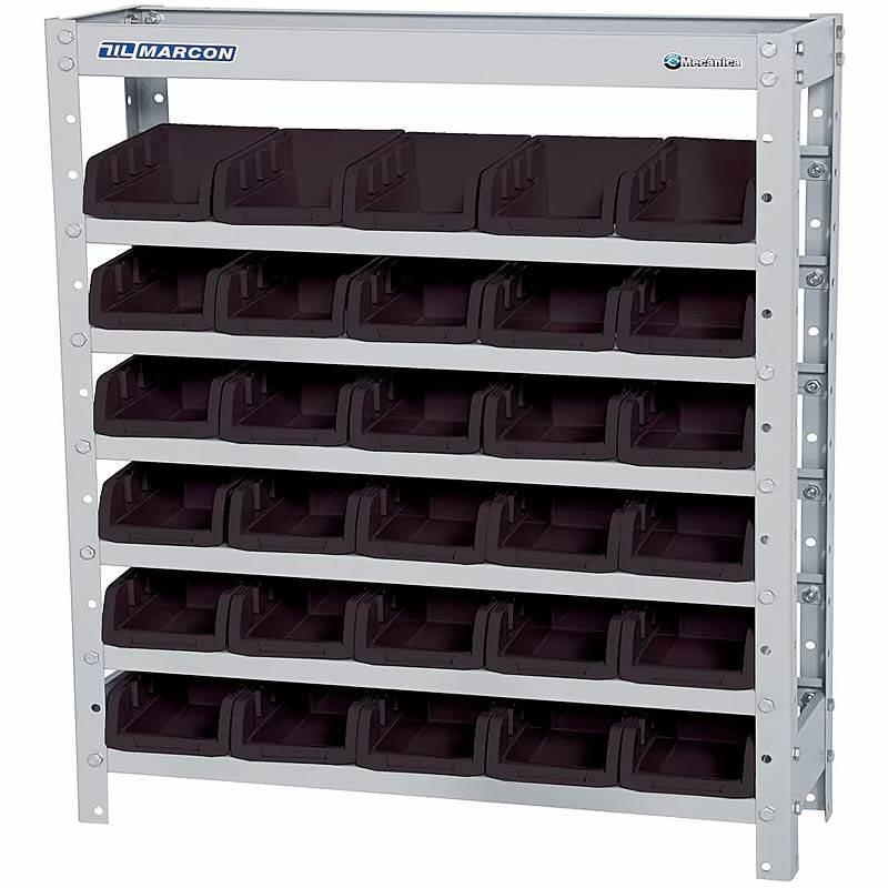 Estante Prática Com 30 Caixas N°3 Preta EP30/3P MARCON