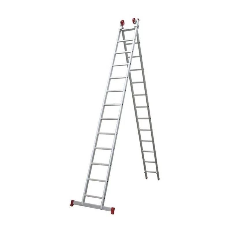 Escada Extensiva de Alumínio 13 x 2 Degraus 3.80 x 6.68 Metros ESC0622 BOTAFOGO