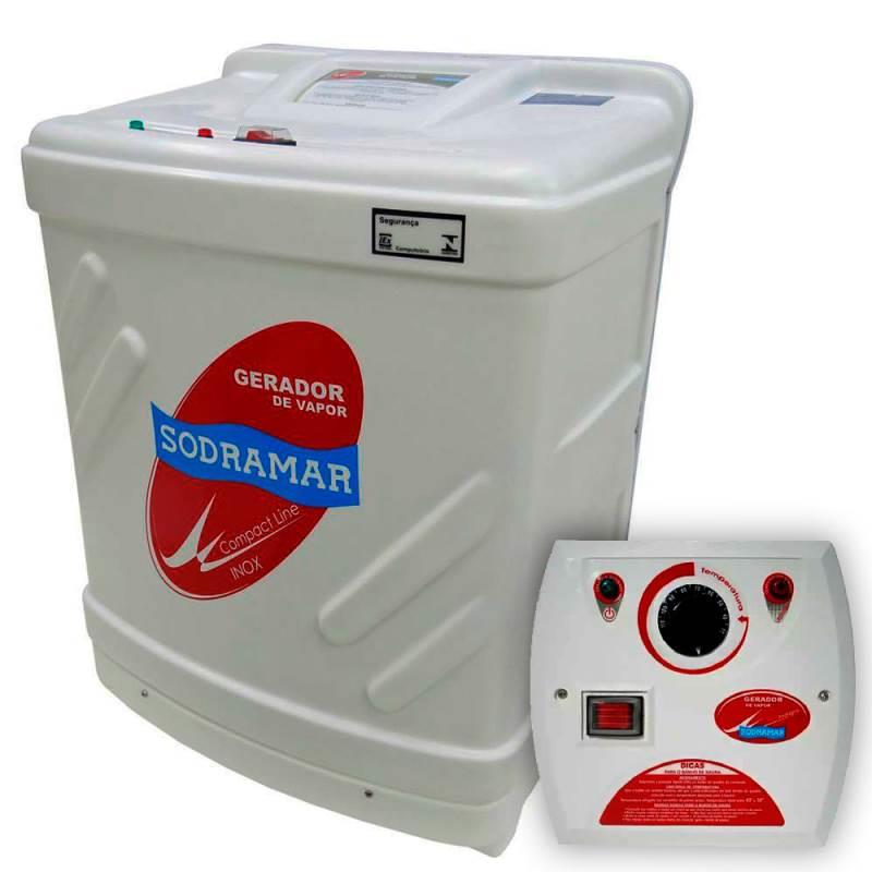Gerador de Vapor Inox para Sauna 15.0Kw 220V Trifásico c/ Quadro Anlógico SODRAMAR