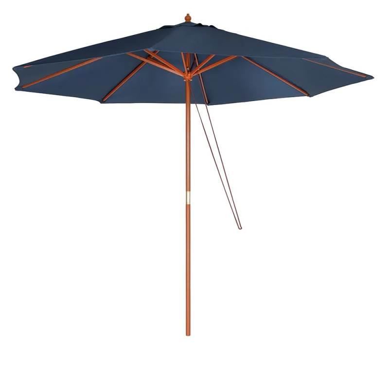 Ombrellone 3 Metros Diâmetro Azul Cabo Madeira 009167 MOR